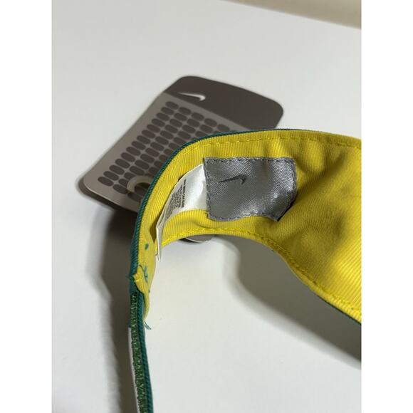Vintage Nike Air Visor Hat Cap Embroidered Hat Green Yellow Pickleball Running - Picture 3 of 4